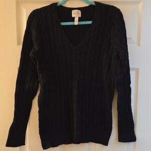 St. John's Bay Black V-Neck Sweater